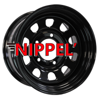 9x17/5x165,1 ET0 D121 Dodge Ram 2500/3500, Hummer H1/H2 Semicircle Gloss Black (LTM)