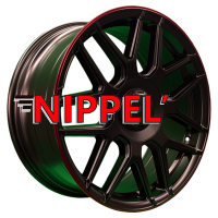 8,5x19/5x130 ET38 D66,6 L5424 Satin Black Red Lip (PDW)